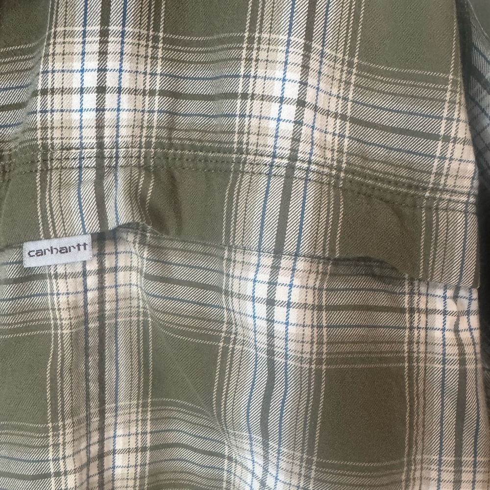 Carhartt Force Green and White Plaid Shirt - Picture 4 of 6